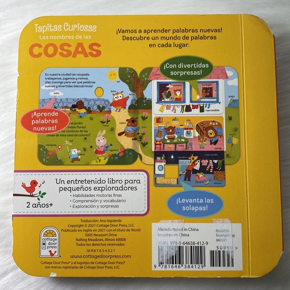 Baby/Toddler/Children Board Book in Spanish " Los Nombres de las Cosas" Tapitas - Picture 5 of 16
